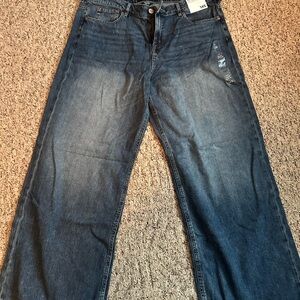 Aeropostale Dark Blue Wide Leg Jeans